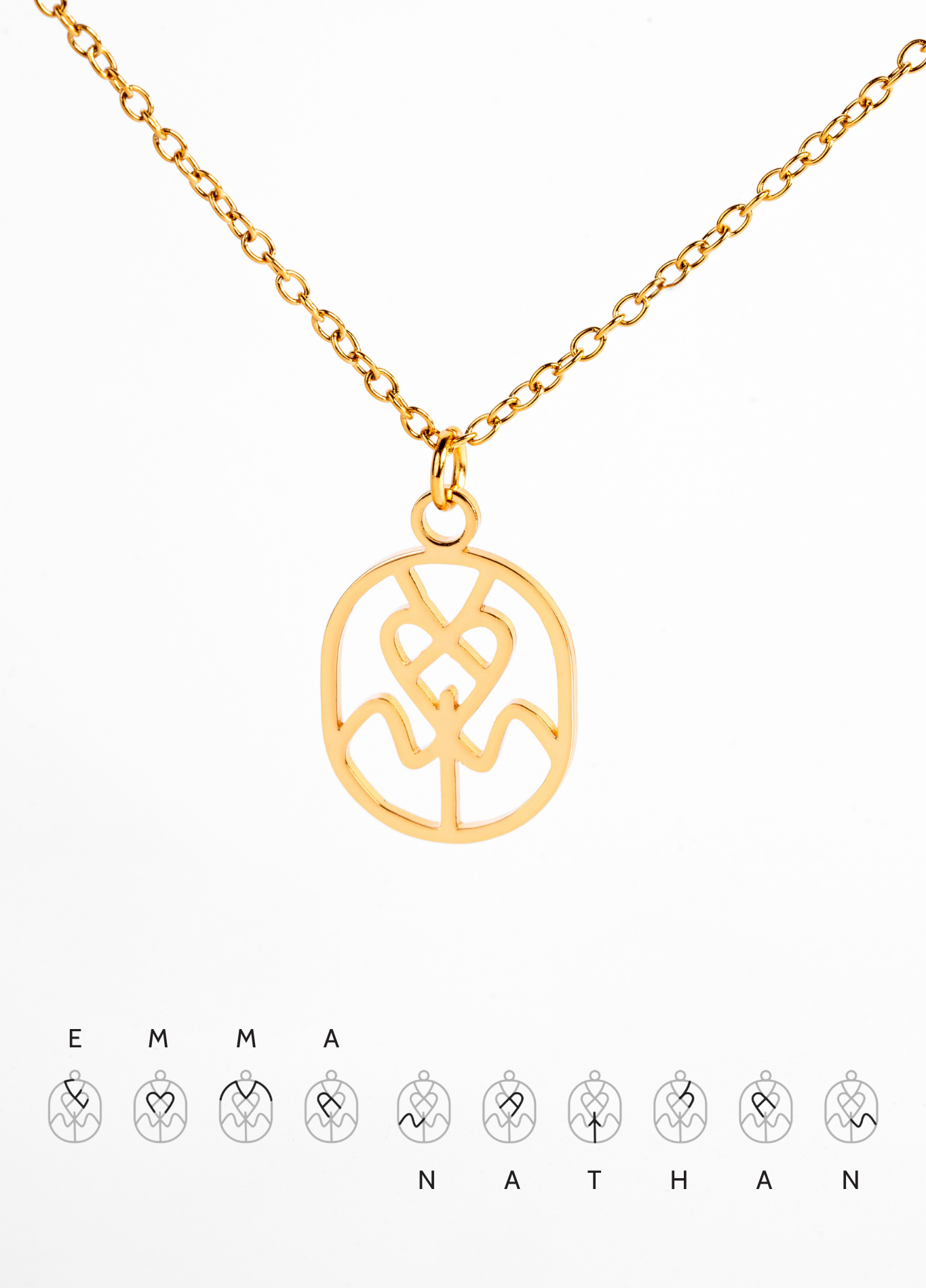 Pour Elle - Collier Monogramme Sur Mesure Personnalisé