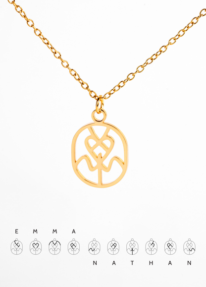 Pour Elle - Collier Monogramme Sur Mesure Personnalisé