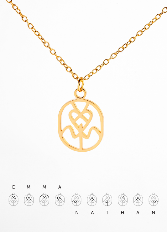 Pour Elle - Collier Monogramme Sur Mesure Personnalisé