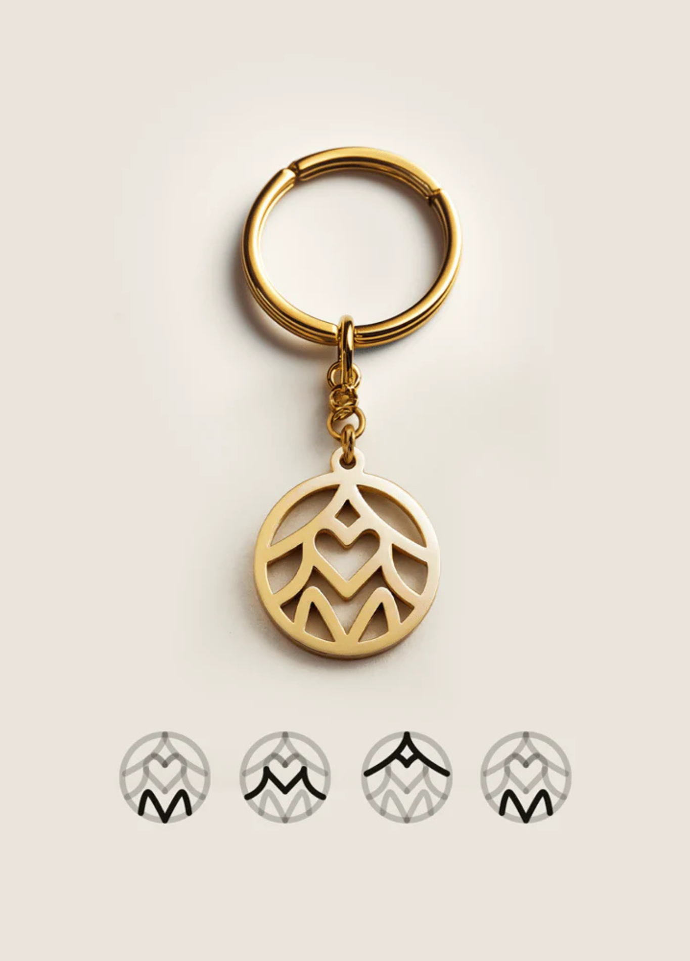 Porte-clés Monogramme Sur Mesure Personnalisé