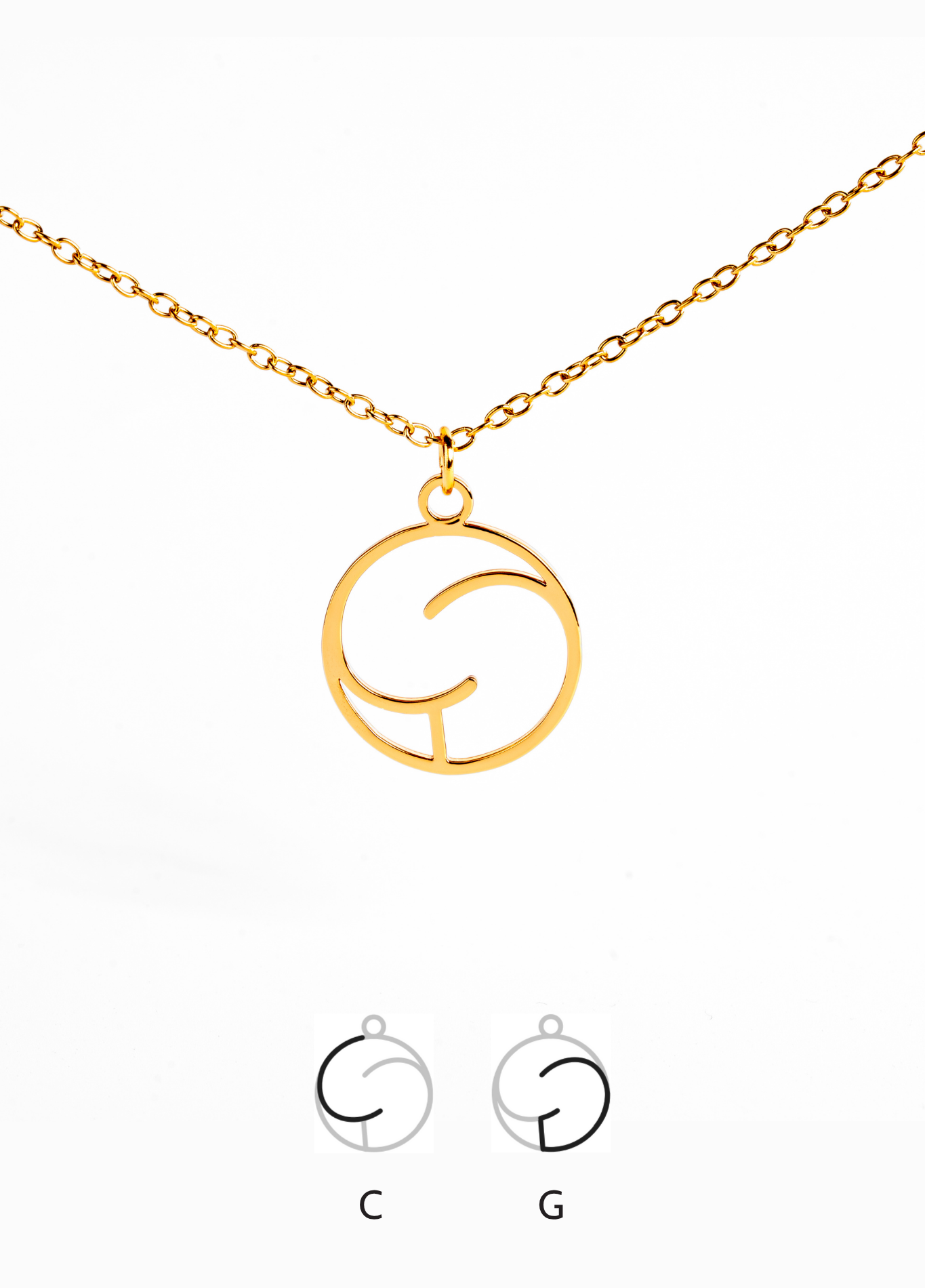 Pour Elle - Collier Monogramme Sur Mesure Personnalisé